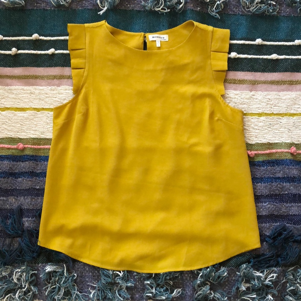 Monteau mustard blouse. Large.